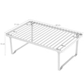 Prateleira Empilhável Organizador Armário Cozinha Metalla Aço Carbono Branco Yoi